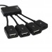 Type-C Male To 3 USB Femal 1 Micro USB Splitter High Speed Data Sync Cable Adaptor OTG Hub