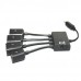 Type-C Male To 3 USB Femal 1 Micro USB Splitter High Speed Data Sync Cable Adaptor OTG Hub