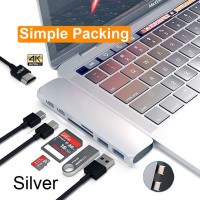 USB 3.1 Type-C Hub To HDMI Adapter 4K Thunderbolt 3 USB C Hub with Hub 3.0 TF SD Reader Slot PD for MacBook Pro/Air 2020