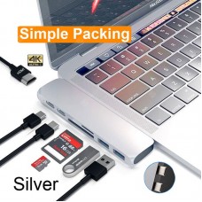 USB 3.1 Type-C Hub To HDMI Adapter 4K Thunderbolt 3 USB C Hub with Hub 3.0 TF SD Reader Slot PD for MacBook Pro/Air 2020