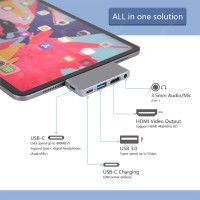 USB C HUB to USB 3.0 HDMI USB HUB for iPad Pro Type C HUB for MacBook Pro Docking Station Multi 5 USB Ports Type-C HUB for iPad