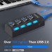 USB Hub USB Splitter Multi USB C Hub 3.0 Multiple 4 Port Type C Hab With Power Adapter Computer Accessories USB 2.0 Hub for PC