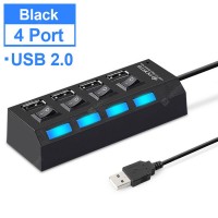 USB Hub USB Splitter Multi USB C Hub 3.0 Multiple 4 Port Type C Hab With Power Adapter Computer Accessories USB 2.0 Hub for PC