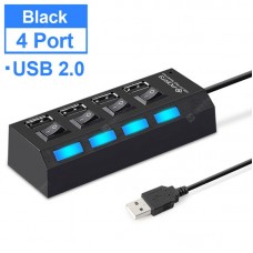 USB Hub USB Splitter Multi USB C Hub 3.0 Multiple 4 Port Type C Hab With Power Adapter Computer Accessories USB 2.0 Hub for PC