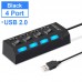 USB Hub USB Splitter Multi USB C Hub 3.0 Multiple 4 Port Type C Hab With Power Adapter Computer Accessories USB 2.0 Hub for PC