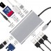 USB Type C Hub Type-C To HDMI 4K VGA Adapter RJ45 Lan Ethernet SD TF USB-C 3.0 Typec 3.5mm Jack Audio Video for MacBook Pro OTG