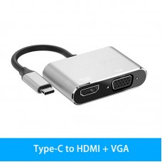 USB Type C Hub Type-C To HDMI 4K VGA Adapter RJ45 Lan Ethernet SD TF USB-C 3.0 Typec 3.5mm Jack Audio Video for MacBook Pro OTG