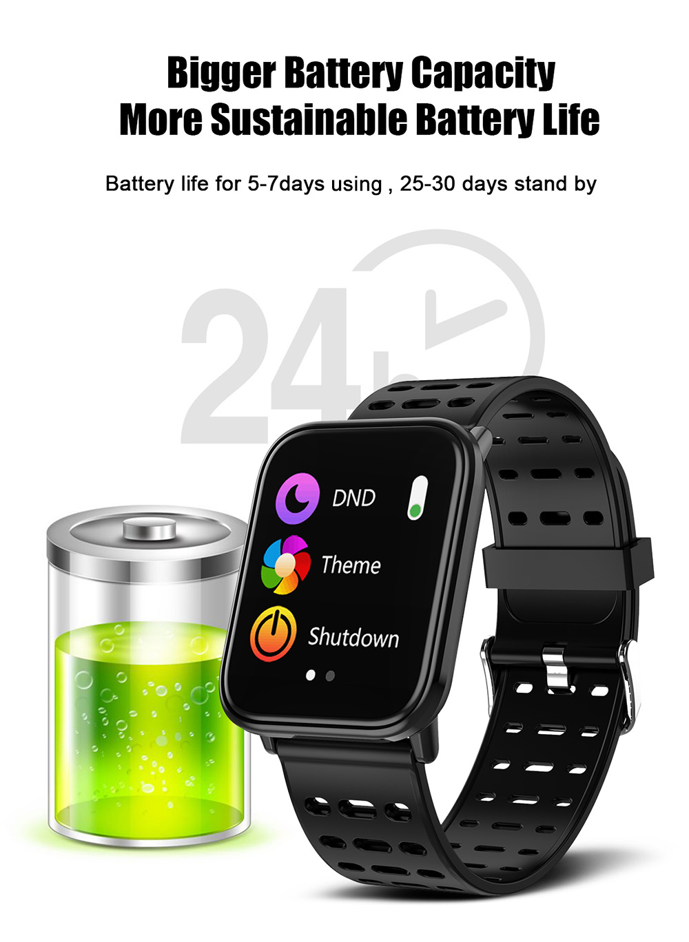T6 Heart Rate / Blood Pressure / Sleep Monitoring / Multiple Sport Modes / Full Touch Color Screen Smart Bracelet - Black T6 Heart Rate / Blood Pressure / Sleep Monitoring / Multiple Sport Modes / Full Touch Color Screen Smart Bracelet - Black
