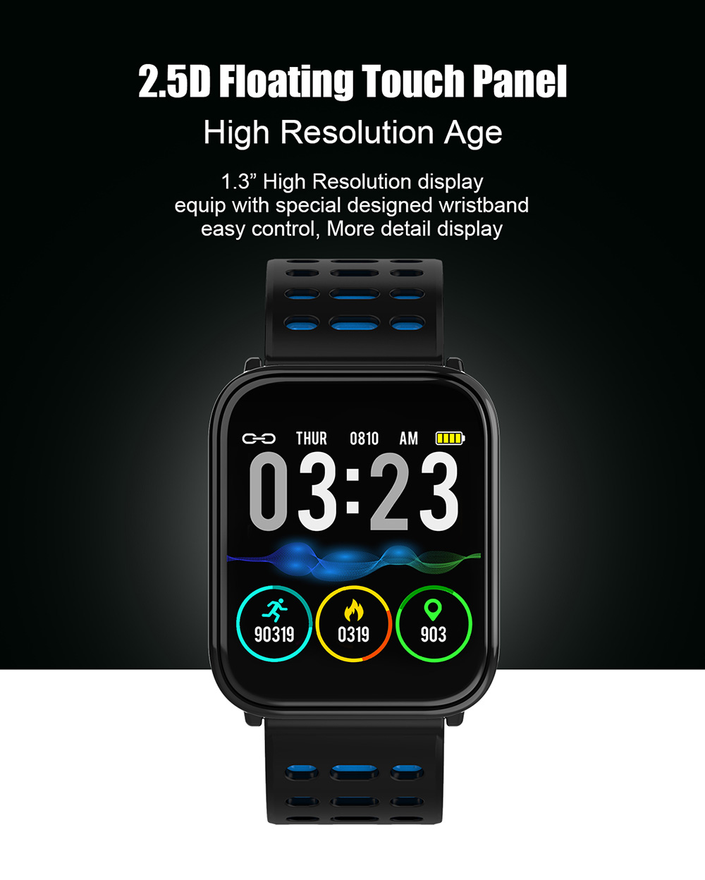 T6 Heart Rate / Blood Pressure / Sleep Monitoring / Multiple Sport Modes / Full Touch Color Screen Smart Bracelet - Black T6 Heart Rate / Blood Pressure / Sleep Monitoring / Multiple Sport Modes / Full Touch Color Screen Smart Bracelet - Black