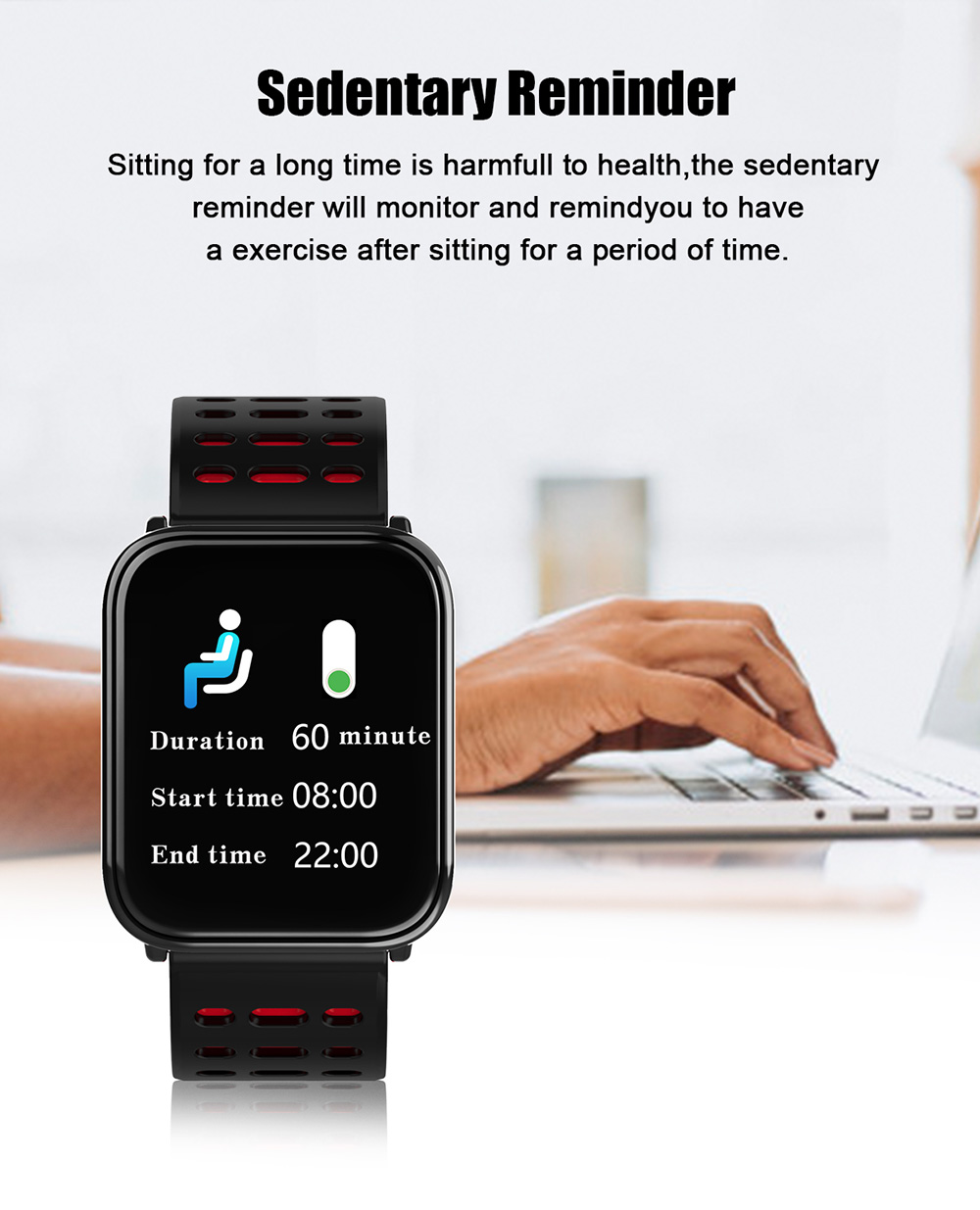 T6 Heart Rate / Blood Pressure / Sleep Monitoring / Multiple Sport Modes / Full Touch Color Screen Smart Bracelet - Black T6 Heart Rate / Blood Pressure / Sleep Monitoring / Multiple Sport Modes / Full Touch Color Screen Smart Bracelet - Black