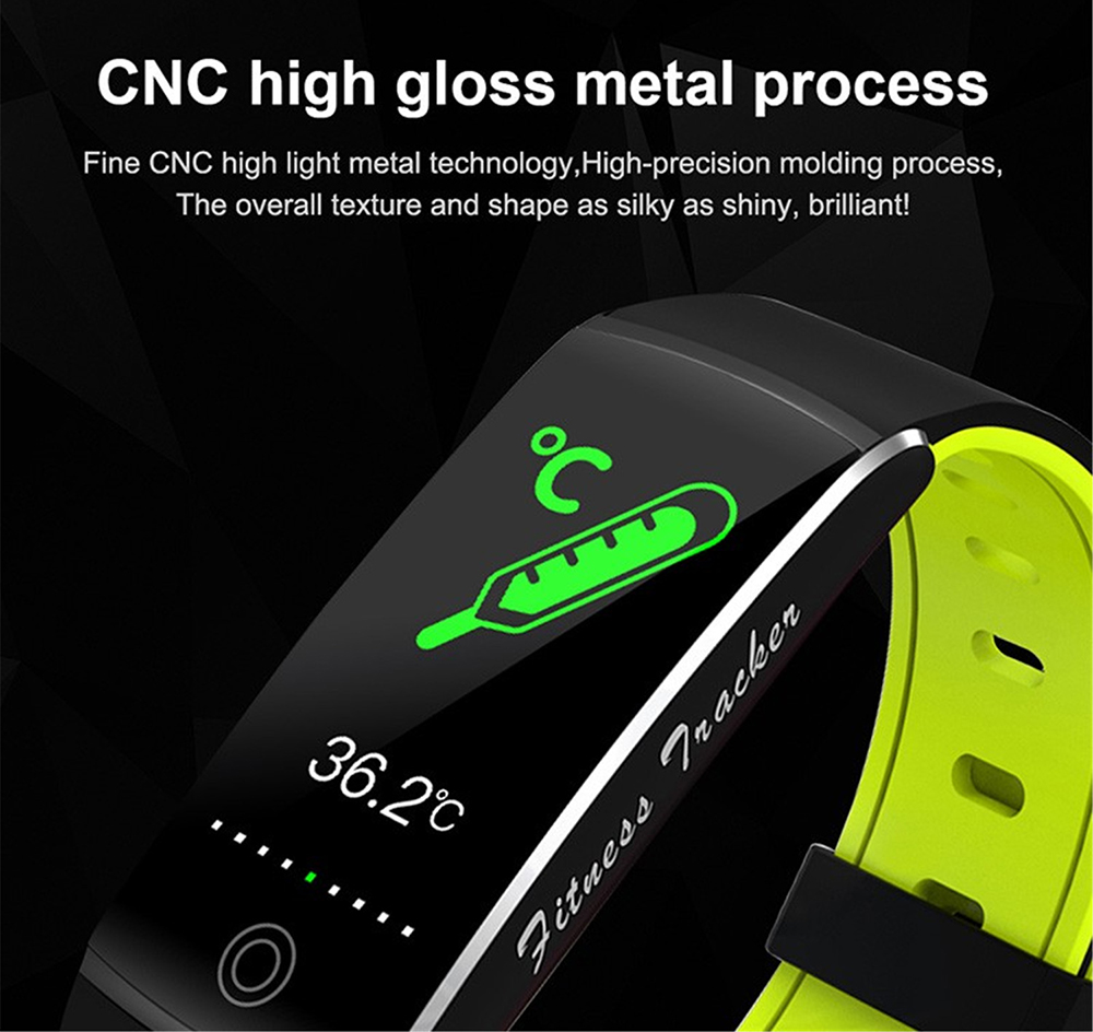 F10TA Smart Wristband Body Temperature Bracelet Movement Weather Temperature Heart Rate Blood Pressure Oxygen Monitoring Smart Bracelet - Gray F10TA Smart Wristband Body Temperature Bracelet Movement Weather Temperature Heart Rate Blood Pressure Oxygen Monitoring Smart Bracelet - Gray
