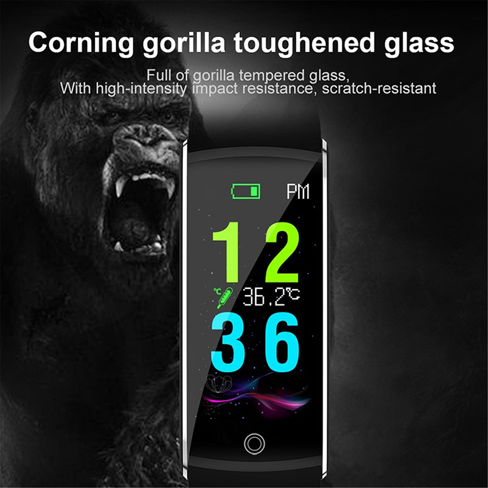 F10TA Smart Wristband Body Temperature Bracelet Movement Weather Temperature Heart Rate Blood Pressure Oxygen Monitoring Smart Bracelet - Gray F10TA Smart Wristband Body Temperature Bracelet Movement Weather Temperature Heart Rate Blood Pressure Oxygen Monitoring Smart Bracelet - Gray