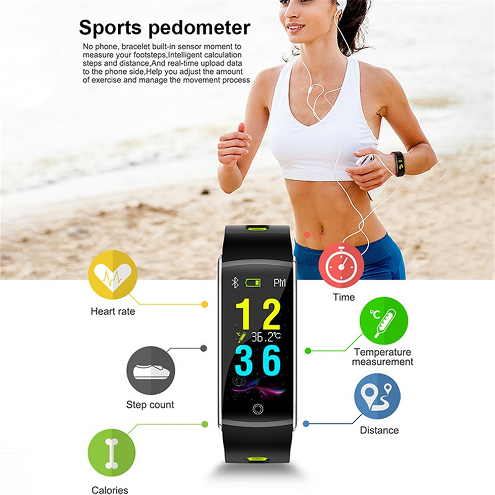 F10TA Smart Wristband Body Temperature Bracelet Movement Weather Temperature Heart Rate Blood Pressure Oxygen Monitoring Smart Bracelet - Gray F10TA Smart Wristband Body Temperature Bracelet Movement Weather Temperature Heart Rate Blood Pressure Oxygen Monitoring Smart Bracelet - Gray