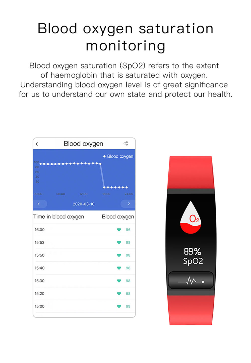 M8 Smart Bracelet - Red M8 Smart Bracelet - Red