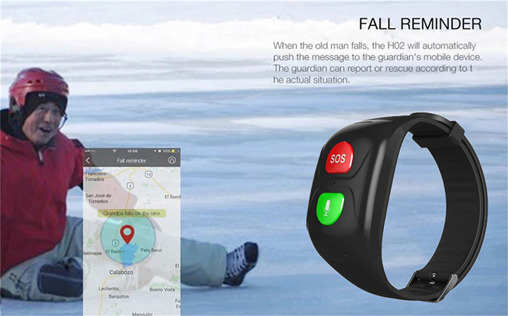 Elderly Anti-lost Smart Bracelet - Black Elderly Anti-lost Smart Bracelet - Black