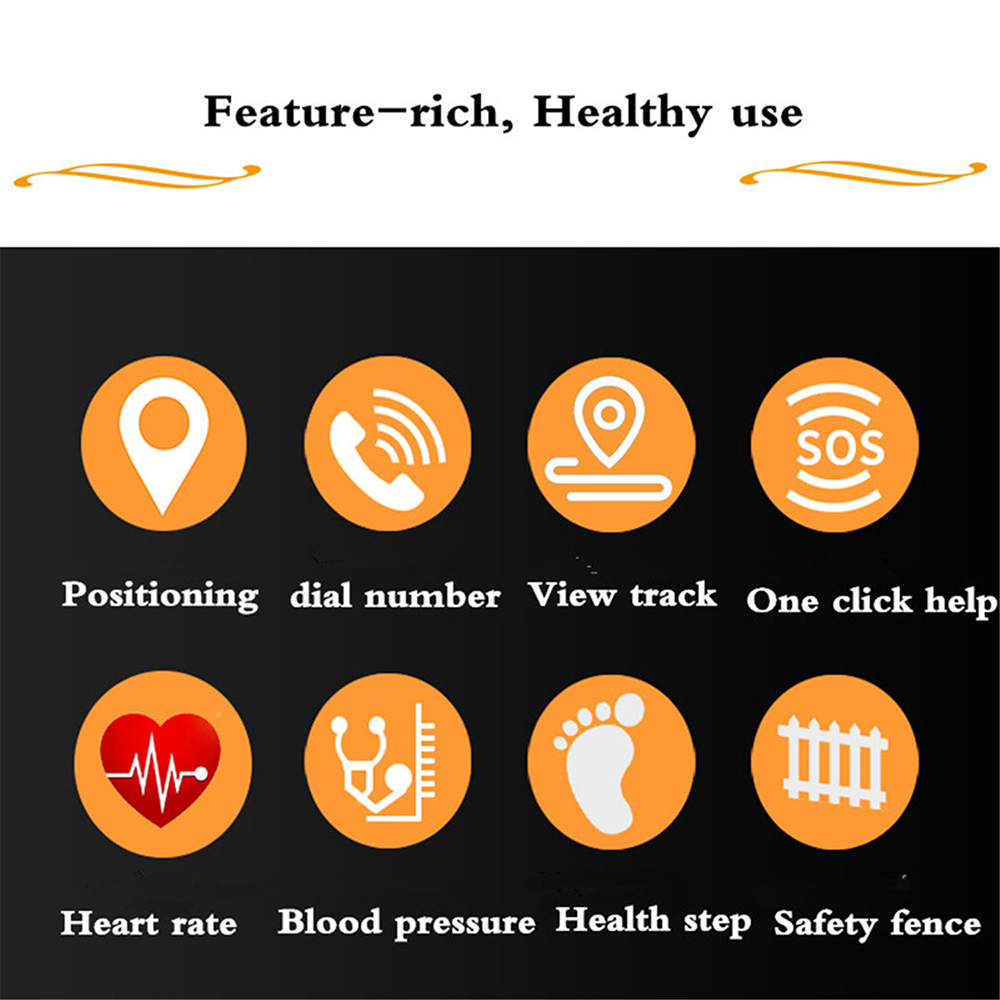 Elderly Anti-lost Smart Bracelet - Black Elderly Anti-lost Smart Bracelet - Black