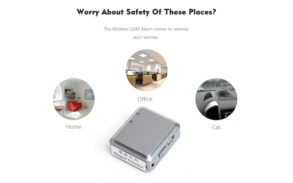 V13 Wireless Smart GSM Alarm Mini Door Magnetic Burglar Alarm Remote Monitoring GPS Tracker- Silver V13 Wireless Smart GSM Alarm Mini Door Magnetic Burglar Alarm Remote Monitoring GPS Tracker- Silver