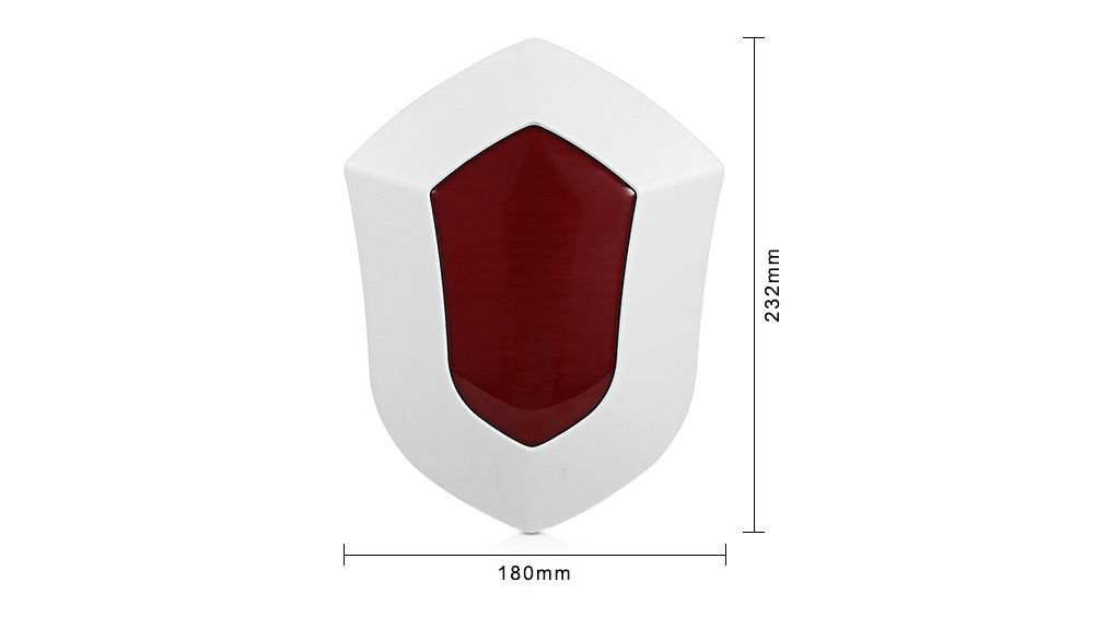 GS - SS08 110dB Wireless Outdoor Strobe Siren Home Alarm Security Adjustable Volume- Red EU Plug GS - SS08 110dB Wireless Outdoor Strobe Siren Home Alarm Security Adjustable Volume- Red EU Plug