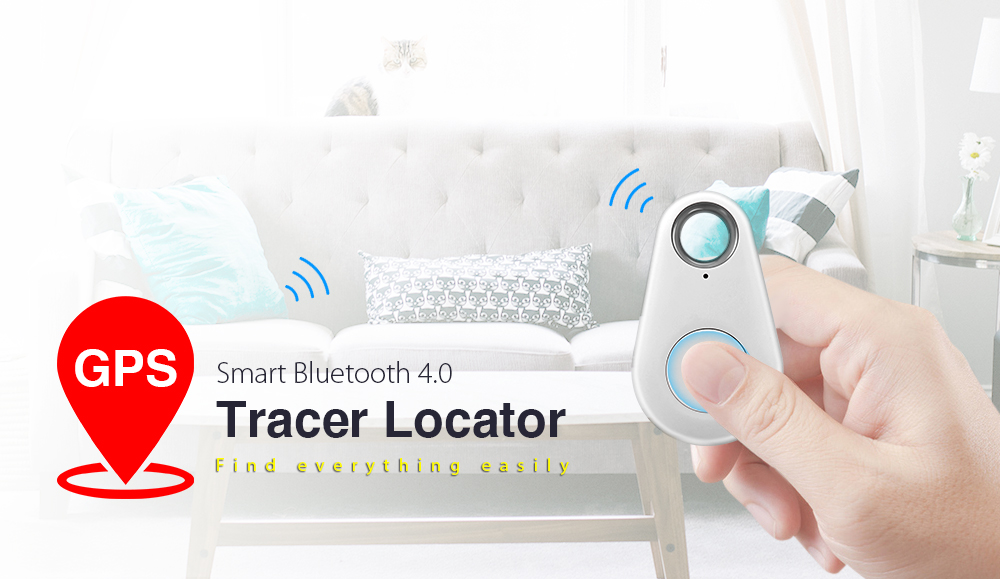 Portable Anti-lost Bluetooth 4.0 Tracer GPS Locator Tag Alarm Wallet Key Pet Finder - Blue Portable Anti-lost Bluetooth 4.0 Tracer GPS Locator Tag Alarm Wallet Key Pet Finder - Blue