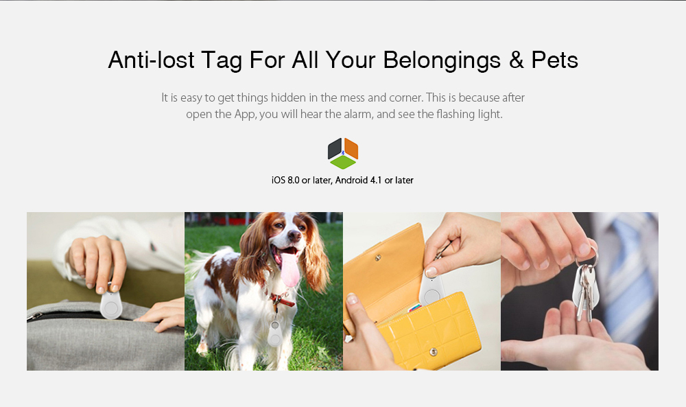 Portable Anti-lost Bluetooth 4.0 Tracer GPS Locator Tag Alarm Wallet Key Pet Finder - Blue Portable Anti-lost Bluetooth 4.0 Tracer GPS Locator Tag Alarm Wallet Key Pet Finder - Blue