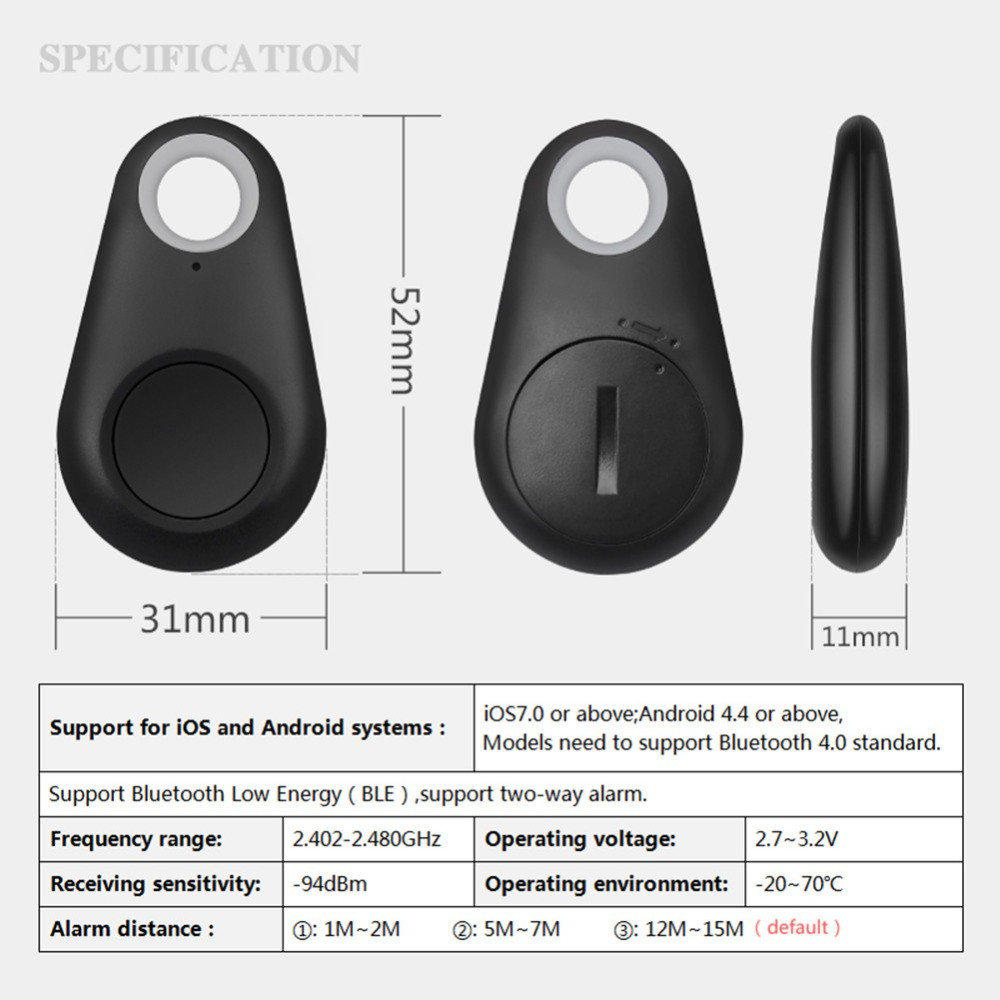 Wireless Bluetooth Tracker Anti Lost Alarm Smart Locator Wireless Bluetooth Tracker Anti Lost Alarm Smart Locator
