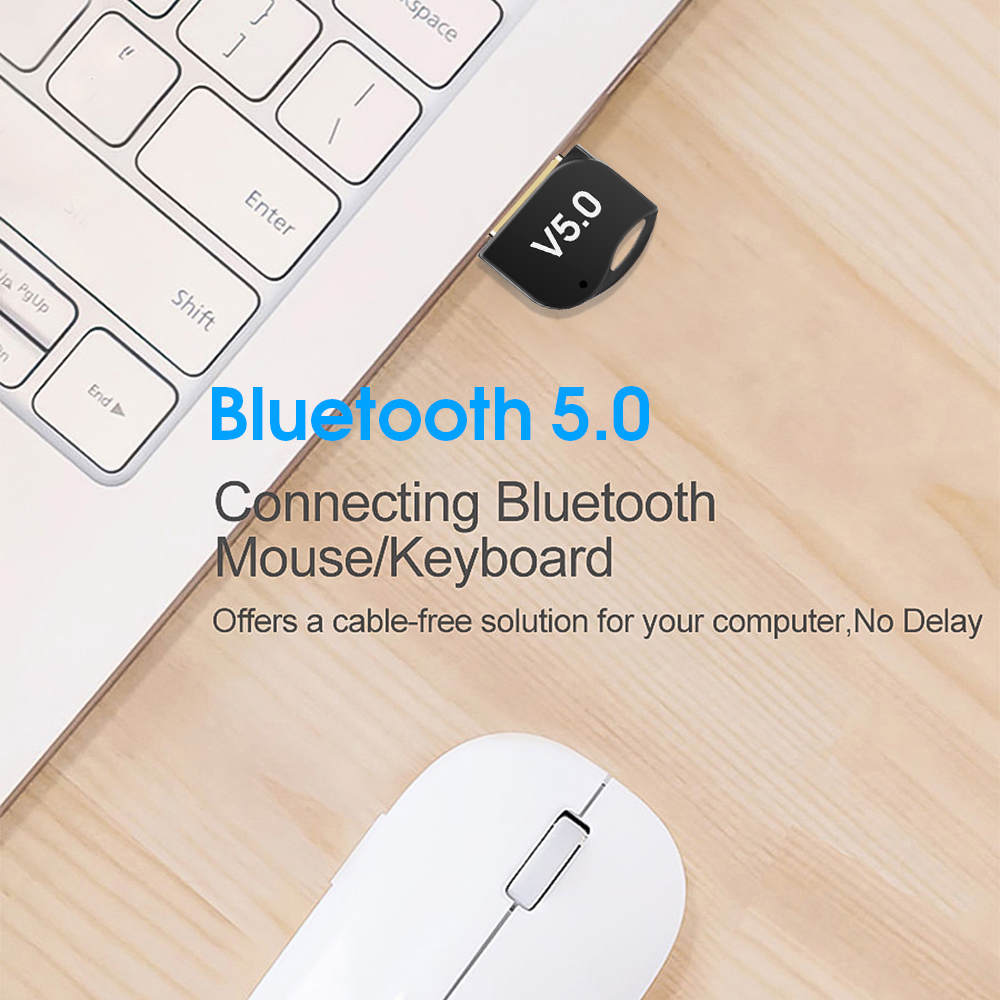 Wireless USB Bluetooth Adapter 5.0 Bluetooth Dongle Music Sound Receiver - Black