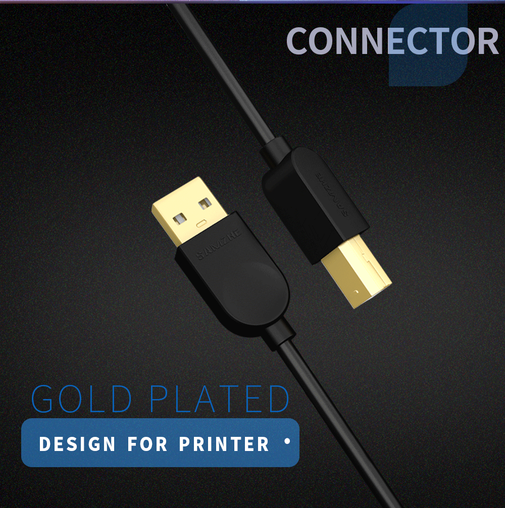 USB Printer Cable Type B Male to A Male- Jet Black 1M USB Printer Cable Type B Male to A Male- Jet Black 1M